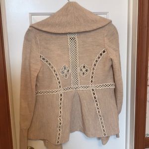 AnthropologieBeige Angel of the North Wool Sweater
